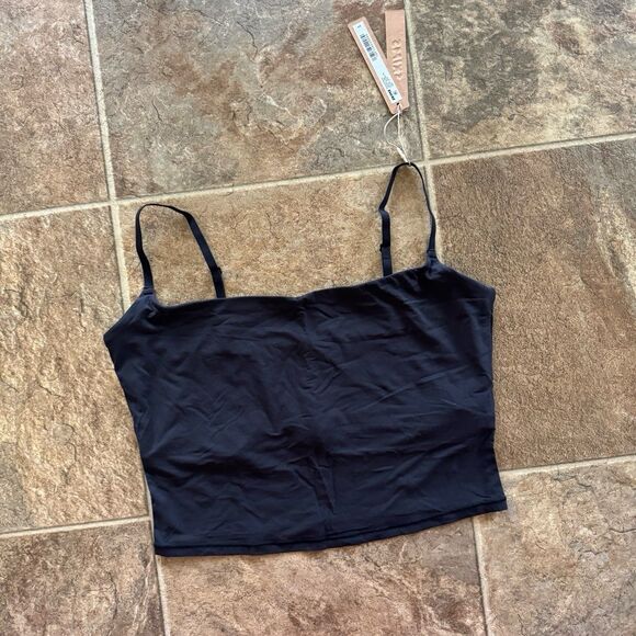Skims Fits Everybody Cropped Cami Onyx Size Large - Picture 3 of 9